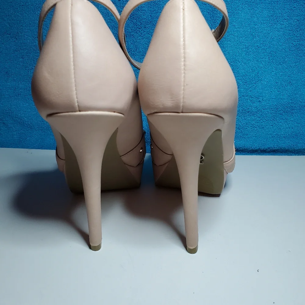 NEW Wedding Heels, Blush Heels, Prom Heels with Ankle Strap